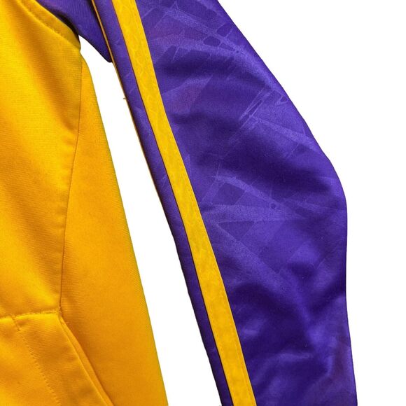 2013 Adidas Los Angeles Lakers Gold Pre Game Warm up Jacket Youth Teen XL Kobe - Picture 3 of 11